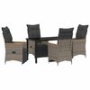 vidaXL Ensemble de salle &agrave; manger pour jardin 5 pc Gris polyrotin