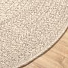 vidaXL Tapis ZIZUR cr&egrave;me &Oslash; 160cm aspect de jute int&eacute;rieur et ext&eacute;rieur
