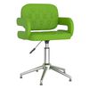 vidaXL Chaise pivotante de bureau Vert Similicuir