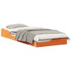 vidaXL Cadre de lit Brun cire 80 x 220 cm Pin massif
