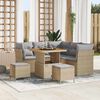 vidaXL Ensemble de canap&eacute; de jardin 8 pcs beige et gris clair
