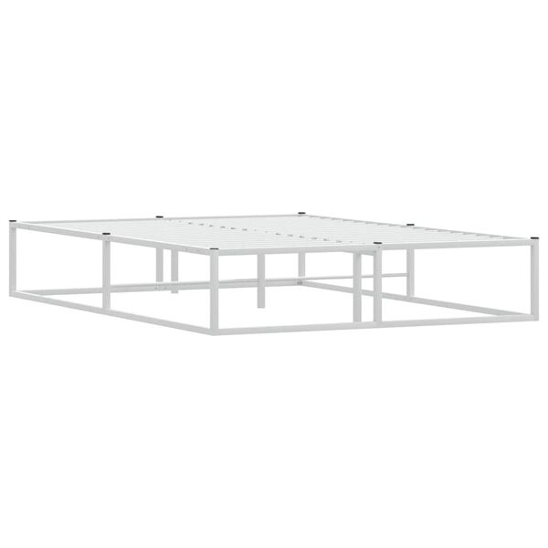 vidaXL Cadre de lit sans matelas blanc 140x200 cm m&eacute;tal