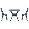 vidaXL Ensemble de tables de jardin 3 pcs Vert Aluminium coul&eacute;