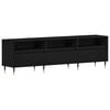 vidaXL Meuble TV 150 x 30 x 44,5 cm Ch&ecirc;ne noir Bois d'ing&eacute;nierie