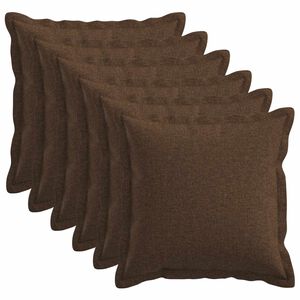 vidaXL Housse de coussin 6 pc HOUTEN Marron 30 x 30 cm Lin synth&eacute;tique