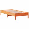 vidaXL Cadre de lit sans matelas cire marron 75x190 cm bois pin massif