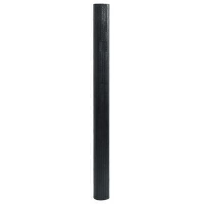 vidaXL Tapis rectangulaire noir 60x200 cm bambou
