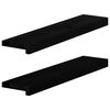 vidaXL Appuis de fen&ecirc;tre 2 pcs brun-noir bois de ch&ecirc;ne massif