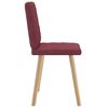 vidaXL Chaises à manger lot de 2 rouge bordeaux tissu
