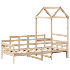 vidaXL Lit de jour avec toit sans matelas 90x190 cm bois massif