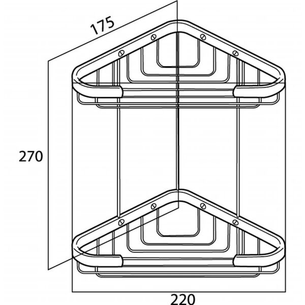 Tiger Etag&egrave;re de douche d'angle Exquisit Argent&eacute; 489620942
