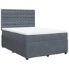 vidaXL Sommier &agrave; lattes de lit et matelas Gris fonc&eacute; 160x200cm Velours
