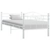 vidaXL Cadre de lit de repos sans matelas Blanc M&eacute;tal 90x200cm