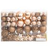 vidaXL Ensemble de boules de No&euml;l 111 pi&egrave;ces dor&eacute; rose polystyr&egrave;ne