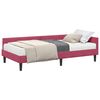 vidaXL Cadre de lit d'angle avec matelas Autre 2 pi&egrave;ces Vert Velours