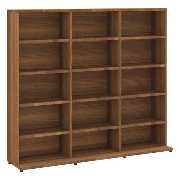 vidaXL Armoire à CD Chêne marron 100x23x89,5 cm Bois d'ingénierie