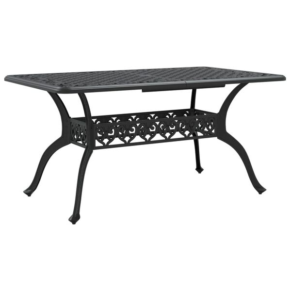 vidaXL Table de jardin noir 150x90x72 cm aluminium coul&eacute;