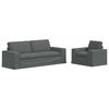 vidaXL Ensemble de Canap&eacute;s 2 pcs Gris fonc&eacute; 222 x 80 x 82 cm tissu