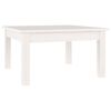 vidaXL Table basse Blanc 55x55x30 cm Bois massif de pin