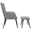 vidaXL Chaise de relaxation avec tabouret Gris clair Tissu