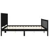 vidaXL Cadre de lit sans matelas noir 200x200 cm bois massif de pin