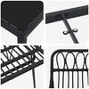 vidaXL Ensemble de salle &agrave; manger pour jardin 7 pcs Noir