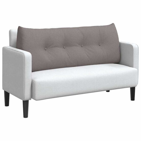 vidaXL Coussin de Dos Taupe 120 x 24 x 50 cm tissu