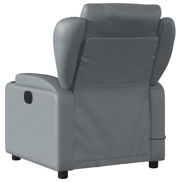 vidaXL Fauteuil de massage inclinable gris similicuir