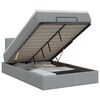 vidaXL Lit ottoman avec matelas Gris clair 120 x 190 cm Tissu