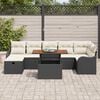 vidaXL Ensemble de canap&eacute; de jardin 8 pcs Noir Poly rotin