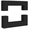 vidaXL Ensemble meuble TV 5 pc Noir Bois d'ing&eacute;nierie