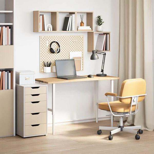 vidaXL Dessus de bureau non trait&eacute; bois massif de ch&ecirc;ne rectangulaire