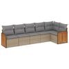 vidaXL Salon de jardin avec coussins 6 pcs beige r&eacute;sine tress&eacute;e