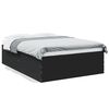 vidaXL Cadre de lit sans matelas noir 140x190 cm