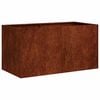 vidaXL Jardini&egrave;re rouill&eacute; 80x40x40 cm acier inoxydable