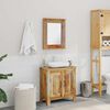 vidaXL Meuble de salle de bain avec miroir Bois massif de manguier