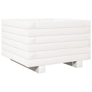 vidaXL Jardini&egrave;re blanc 40x40x26,5 cm bois de pin massif