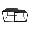 HSM Collection Ensemble de tables basses 2 pcs Carr&eacute; Noir