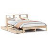vidaXL Lit biblioth&egrave;que sans matelas 120x190 cm bois de pin massif