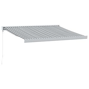 vidaXL Auvent r&eacute;tractable anthracite/blanc 3x2,5 m tissu et aluminium