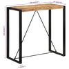 vidaXL Table de bar 110x55x110 cm bois de manguier massif brut