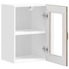 vidaXL Armoire murale de cuisine avec porte en verre Lucca vieux bois