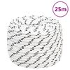 vidaXL Corde de bateau tress&eacute; Blanc 12 mmx25 m Polyester