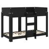 vidaXL Lit Superpos&eacute; pour Enfants Ch&ecirc;ne noir 80 x 160 cm