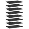 vidaXL Panneaux biblioth&egrave;que 8 pcs Noir brillant 60x40x1,5cm Agglom&eacute;r&eacute;