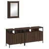 vidaXL Ensemble de meubles de salle de bain 3 pcs Ch&ecirc;ne marron
