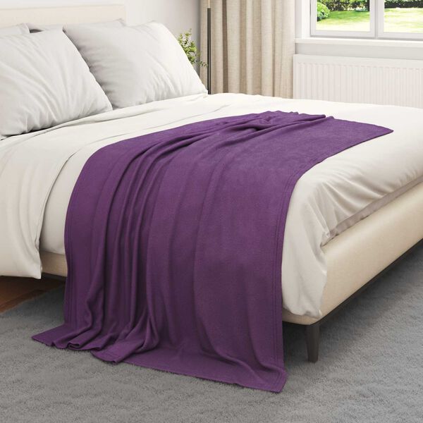vidaXL Couvertures &agrave; jeter 24 pcs Violet 170 x 130 cm Toison