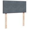vidaXL Cadre de lit ottoman et matelas gris fonc&eacute; 90x200 cm velours