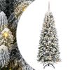 vidaXL Sapin de No&euml;l artificiel avec 150 LED avec support Blanc 150 cm