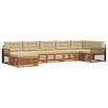 vidaXL Ensembles de canap&eacute;s avec coussin 7 pcs Naturel et Beige